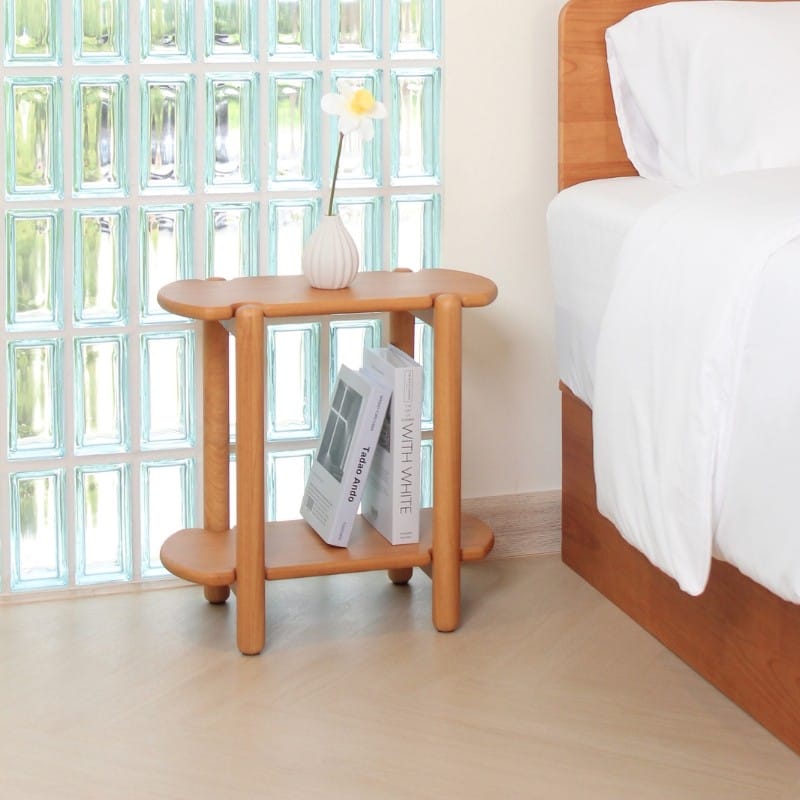 โต๊ะข้างไม้ยางพารา MAAI DESIGN รุ่น CHISAI SIDE TABLE สีโอ๊ค_7